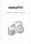 Konica FS 1 manual. Camera Instructions.